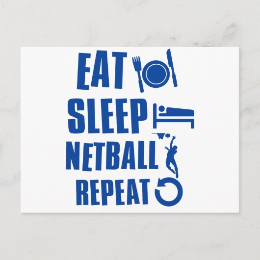 Carte Postale Mangez le sommeil Netball (Devant)