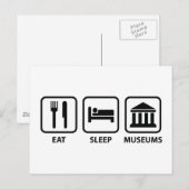 Carte Postale Mangez les musées du sommeil (Devant / Derrière)