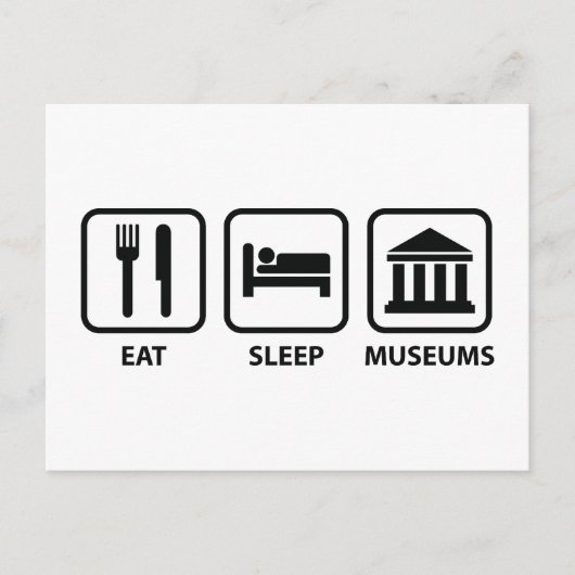 Carte Postale Mangez les musées du sommeil (Devant)