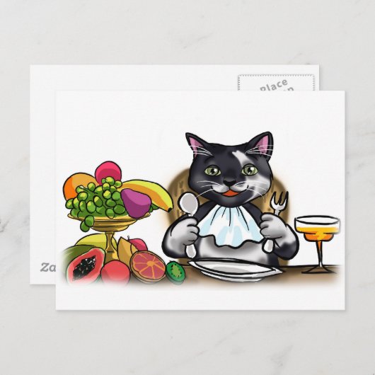 Carte Postale Mangez les repas sains (Devant / Derrière)