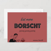 Carte Postale Mangez Plus De Borscht (Devant / Derrière)