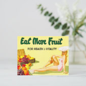 Carte Postale Mangez plus de fruits pour la santé et la vitalité (Debout devant)
