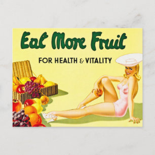 Carte Postale Mangez plus de fruits pour la santé et la vitalité