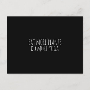 Carte Postale Mangez plus de plantes faire plus de yoga-vegan-vé