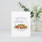 Carte Postale Mangez plus de plantes frais motivation salade let (Debout devant)