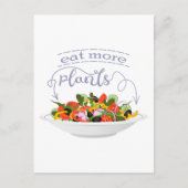 Carte Postale Mangez plus de plantes frais motivation salade let (Devant)