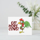 CARTE POSTALE MANGEZ PLUS DE VACHES ! (Debout devant)