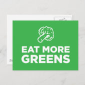 Carte Postale Mangez plus de verts (Devant / Derrière)