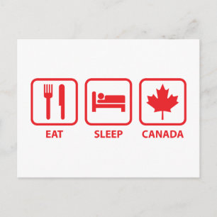 Carte Postale Mangez Sleep Canada