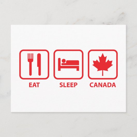 Carte Postale Mangez Sleep Canada (Devant)
