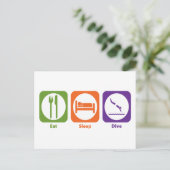 Carte Postale Mangez Sleep Dive (Debout devant)