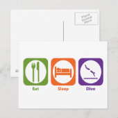 Carte Postale Mangez Sleep Dive (Devant / Derrière)