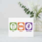 Carte Postale Mangez Sleep Jouer Tuba (Debout devant)