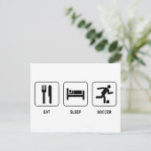 Carte Postale Mangez Sleep Soccer (Debout devant)