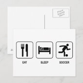 Carte Postale Mangez Sleep Soccer (Devant / Derrière)
