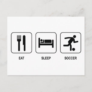 Carte Postale Mangez Sleep Soccer