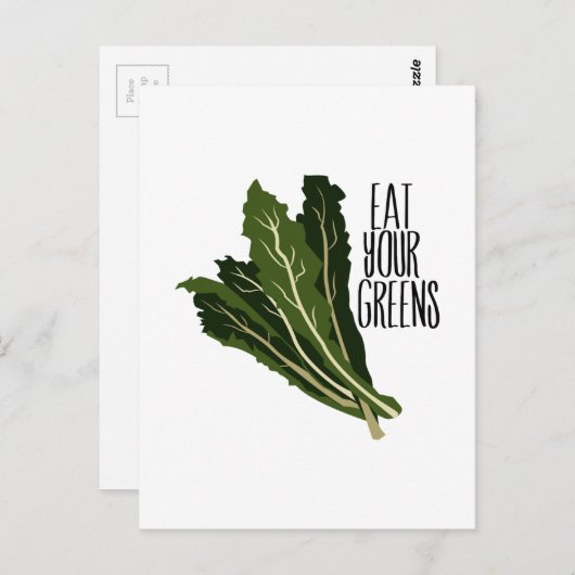 Carte Postale Mangez vos verts (Devant / Derrière)