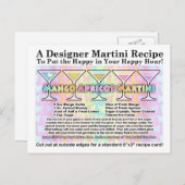 Carte postale Mango Apricot Spring Martini Recette (Devant / Derrière)