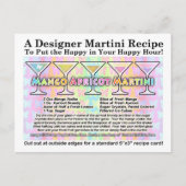 Carte postale Mango Apricot Spring Martini Recette (Devant)