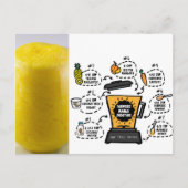 Carte Postale Mango Smoothie de Turmeric Recette (Devant)