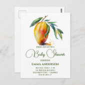 Carte Postale Mango tropical | BABY SHOWER (Devant / Derrière)