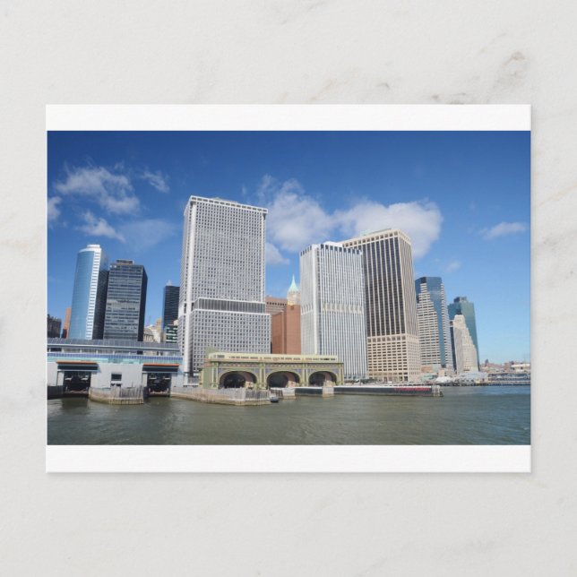 Carte Postale Manhattan a regardé de l'eau (Devant)