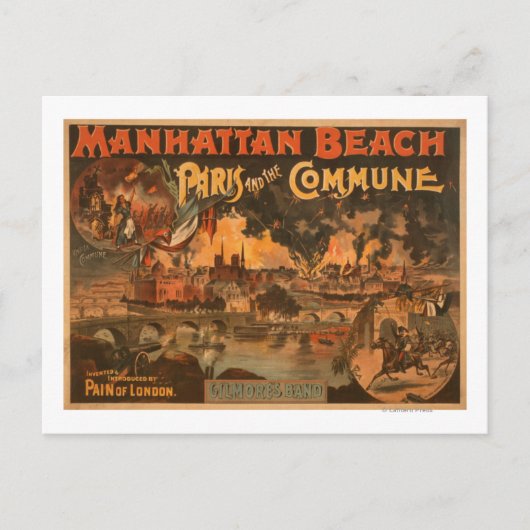 Carte Postale Manhattan Beach - Paris et la Commune Play (Devant)