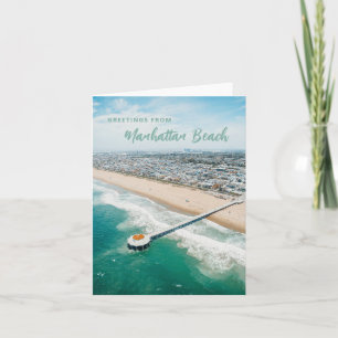 Carte postale Manhattan Beach Salutation personnal