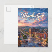 Carte Postale Manhattan Kansas (Devant / Derrière)