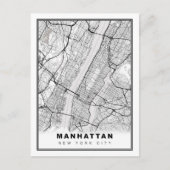 Carte Postale Manhattan Map (Devant)