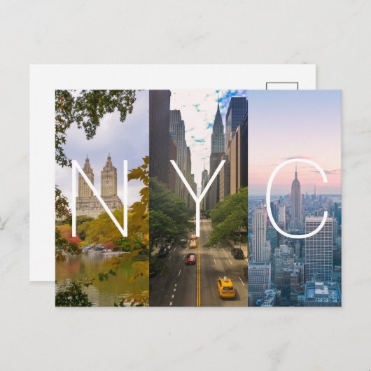 Carte Postale Manhattan New York (Devant / Derrière)