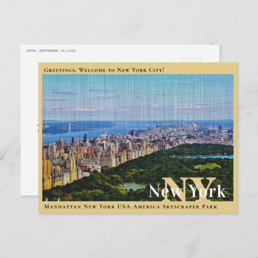 Carte Postale Manhattan New York États-Unis Amérique Gratte-ciel (Devant / Derrière)