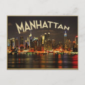 Carte Postale Manhattan Night Skyline (Devant)