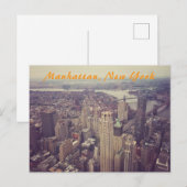 Carte Postale Manhattan Skyline (Devant / Derrière)
