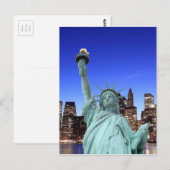 Carte Postale Manhattan Skyline et la Statue de la Liberté (Devant / Derrière)