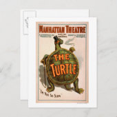 Carte Postale Manhattan Theatre New York Broadway La Tortue (Devant / Derrière)