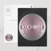 Carte Postale Manhole Covers Manhattan (Devant / Derrière)