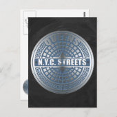 Carte Postale Manhole Covers Queens (Devant / Derrière)