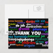 Carte Postale Manières multiples de dire le Merci dans beaucoup (Devant / Derrière)