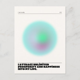 Carte Postale manifestation d'affirmations quotidiennes