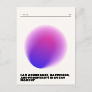 Carte Postale manifestation d'affirmations quotidiennes