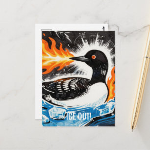 Carte Postale Manifestation de la MN Loon furieuse crachant du f