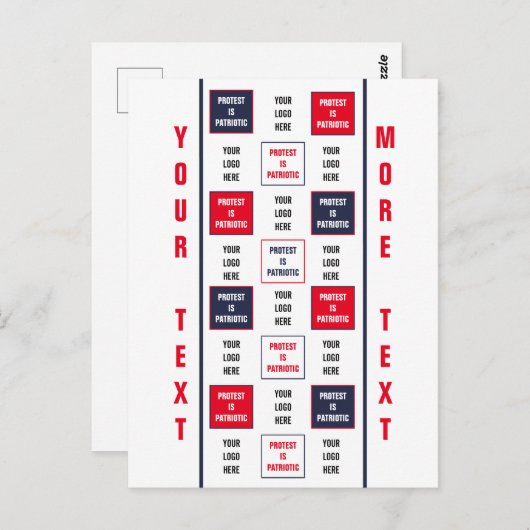 Carte Postale Manifestation est Patriotic Step et répéter le Mod (Devant / Derrière)