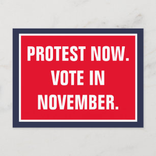 Carte Postale Manifestation Maintenant Vote en Novembre La polit
