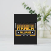 Carte Postale Manille Philippines Typographie Moderne Conception (Debout devant)