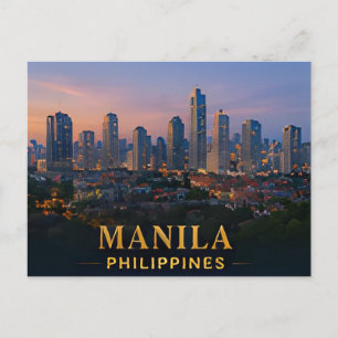 Carte Postale  ✈️ Manille Philippines Voyage Cadeau 🌴
