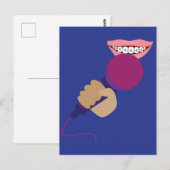 Carte Postale Manipulation de microphone (Devant / Derrière)