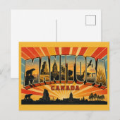 Carte Postale Manitoba Canada Vintage (Devant / Derrière)