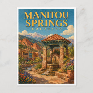 Carte Postale Manitou Springs Colorado Mineral Springs GeoSaga