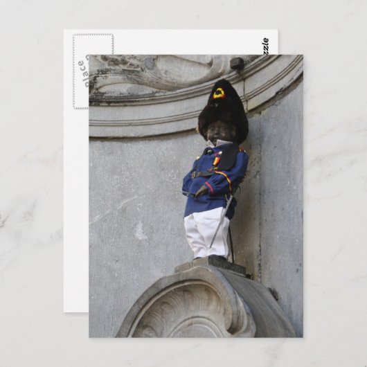 Carte Postale Manneken Pis (Devant / Derrière)